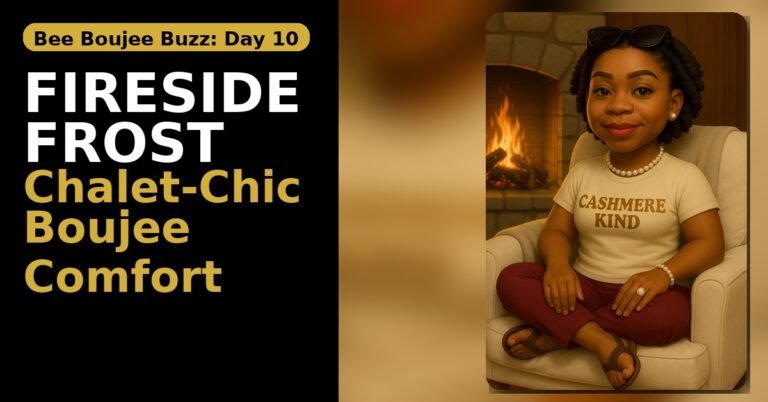 Boujee Buzz: Fireside Frost—Chalet‑Chic Comfort Adventure